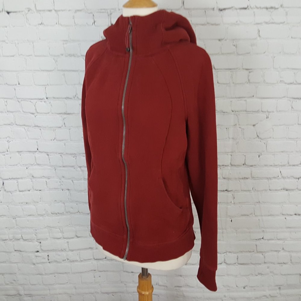lululemon athletica Women's Hooded Zip Sweatshirt in Deep Red - Picture 8 of 12